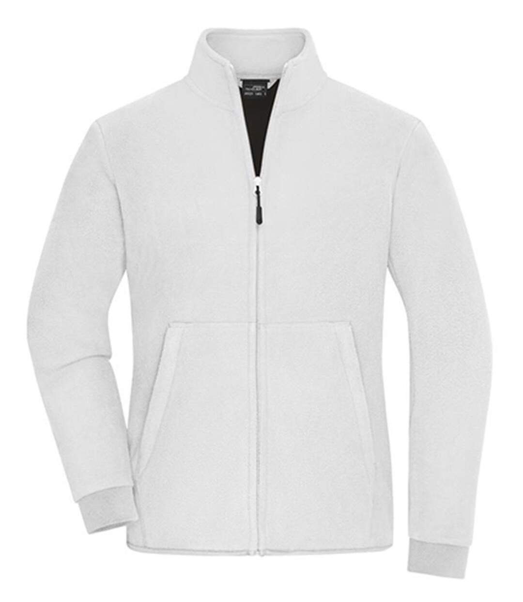 Veste polaire zippée - Femme - JN1321 - blanc et gris-1