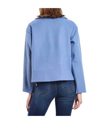 Womens/ladies Short Tailored Jacket Powder Blue Be You