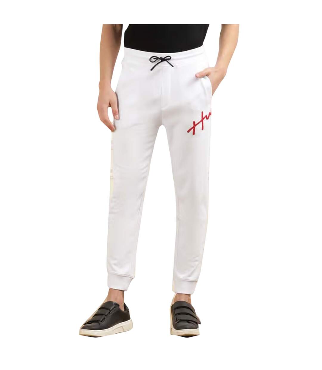 Pantalon De Jogging Motif/style Logo Drog Homme Blanc Hugo-3