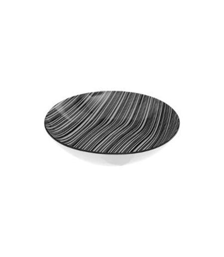 Lot de 6 Assiettes Creuses Bohemia Zèbre 20cm Noir