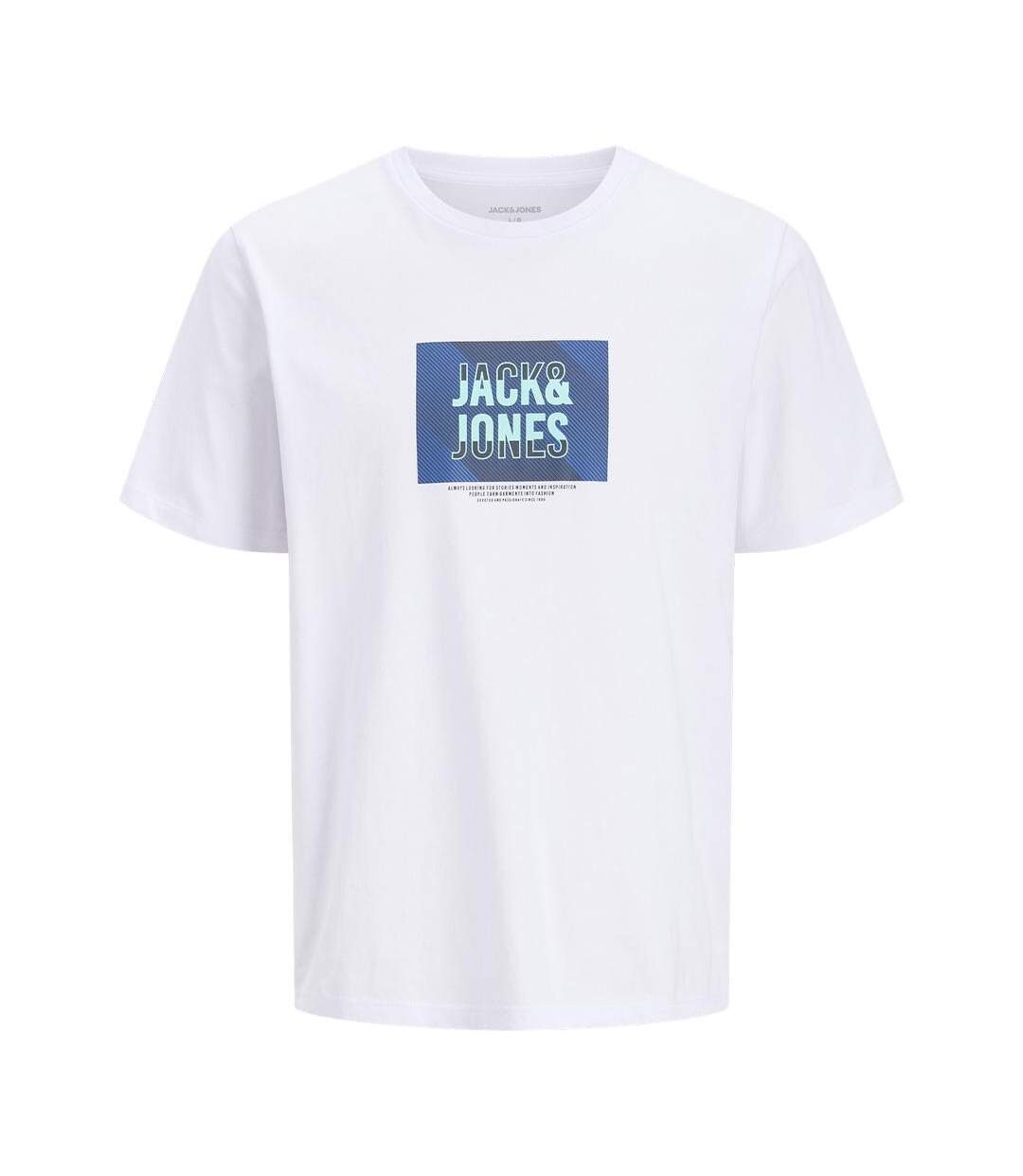 T-Shirt blanc homme jack & jones hudson-1