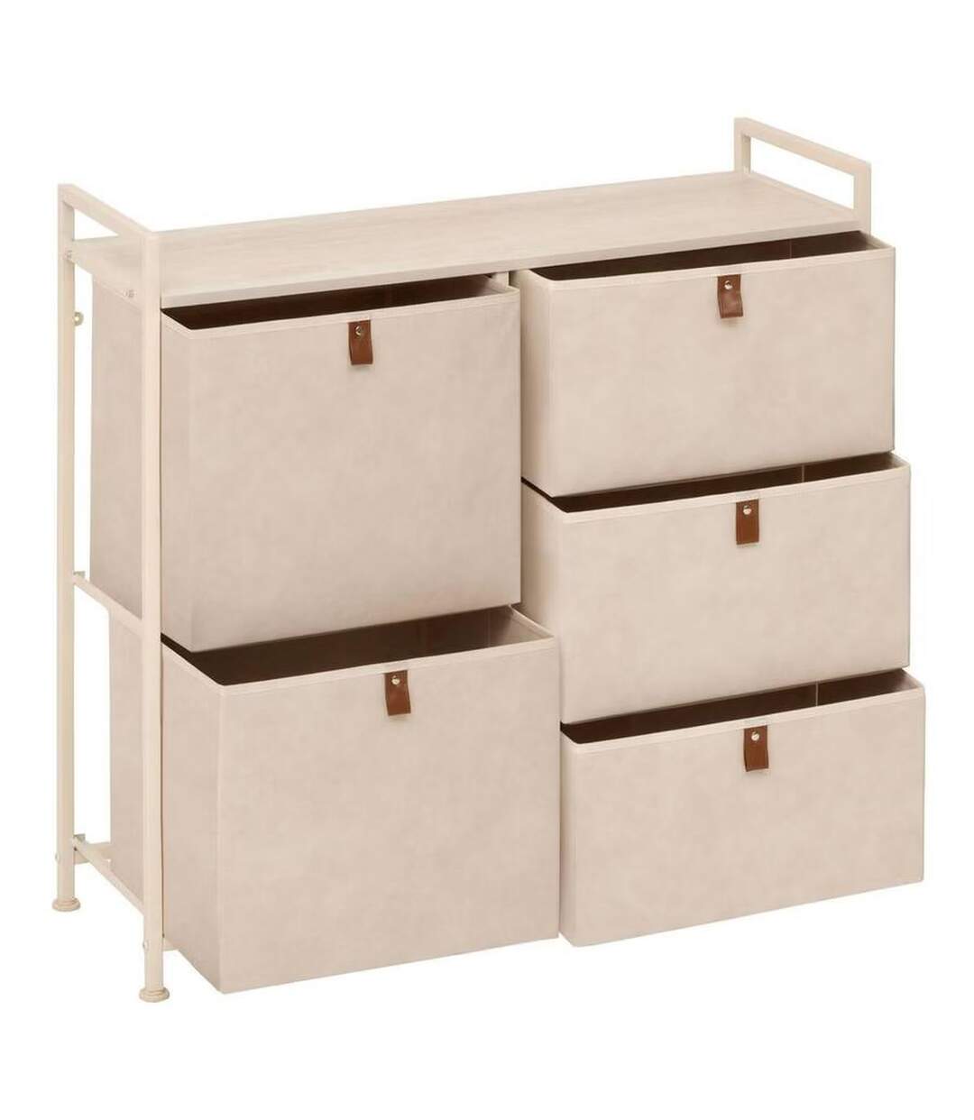 Rangement 5 tiroirs TISSA - Beige-3