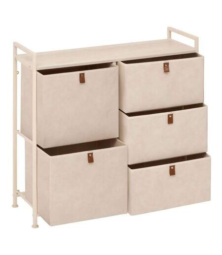 Rangement 5 tiroirs TISSA - Beige