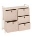 Rangement 5 tiroirs TISSA - Beige-3