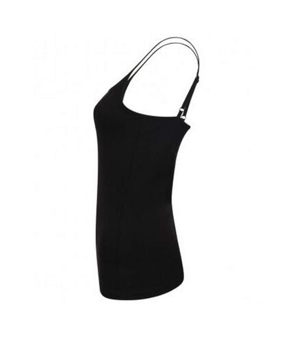 Skinni Fit Womens/Ladies Feel Good Spaghetti Undershirt (Black)