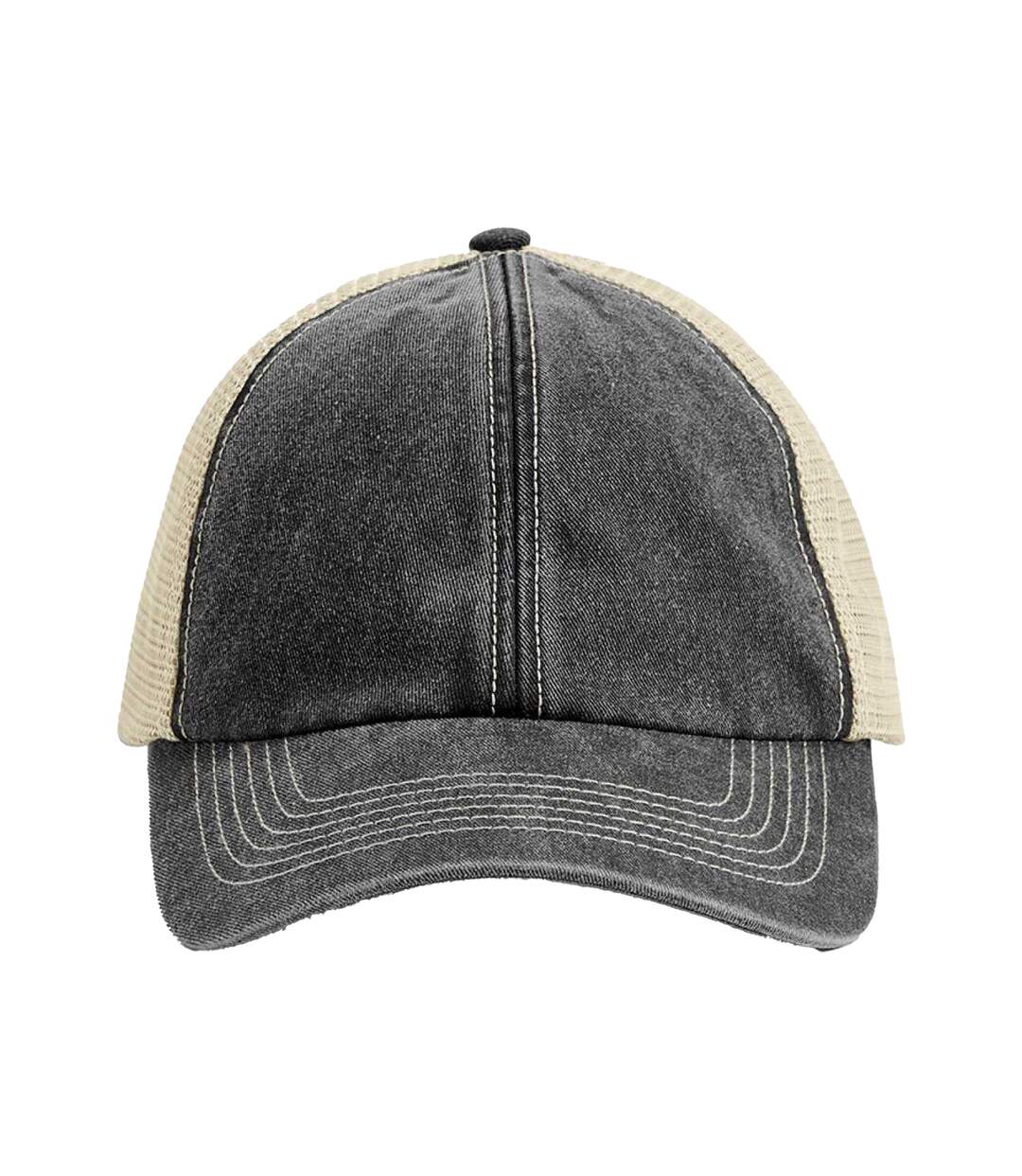 Casquette Trucker Motif/style Rétro Adulte Vieux Noir Beige Gris Beechfield-3