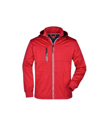 Veste Maritime Homme Rouge Bleu Marine Blanc James And Nicholson