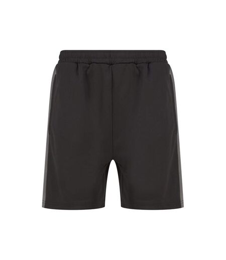 Finden & Hales Mens Knitted Pocket Shorts (Black/Gunmetal Gray)
