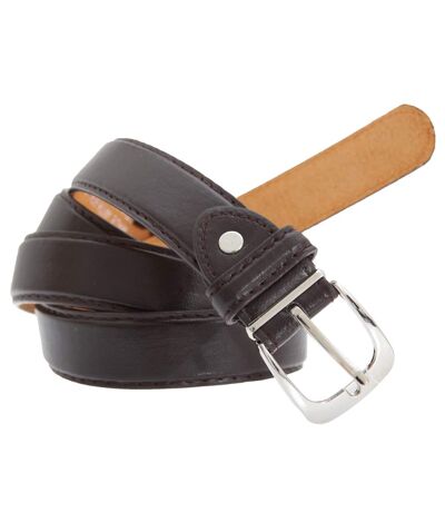 Forest Belts Mens One Inch Bonded Real Leather Belt (Brown) - UTBL101