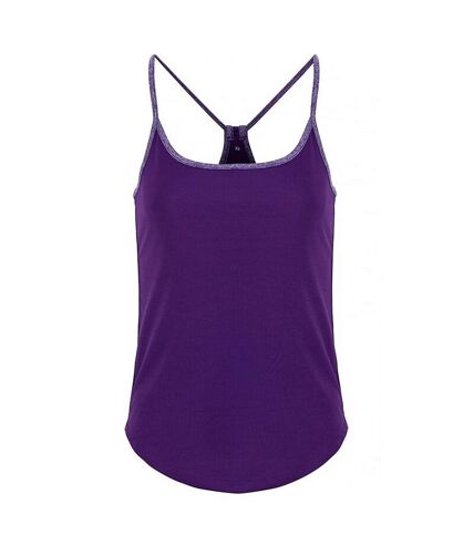 TriDri Womens/Ladies Yoga Vest (Bright Purple/Purple Melange) - UTRW6535