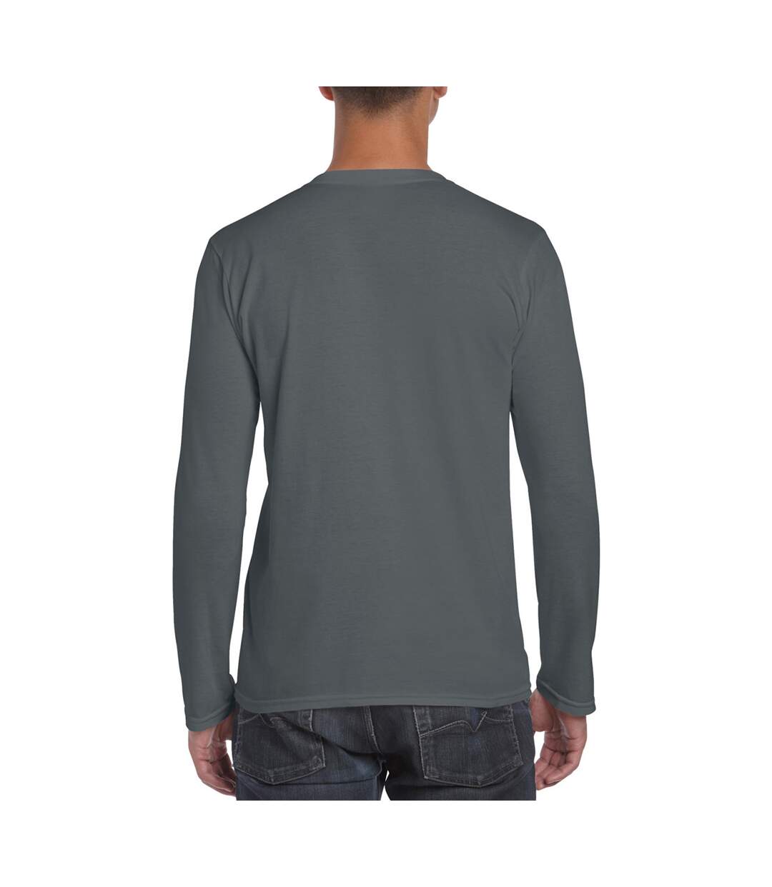 Gildan – Lot de 5 T-shirts manches longues - Hommes (Gris foncé) - UTBC4808