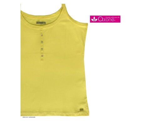 Top à fines bretelles AXONE EPICE3J jaune : le confort grande taille en pur coton pour sublimer vos formes
