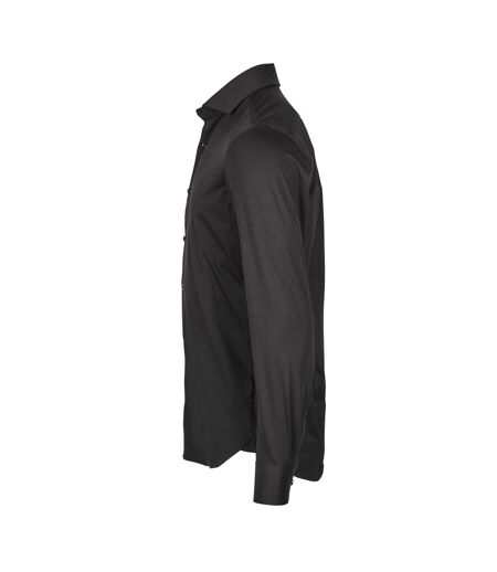 Tee Jays Mens Stretch Long-Sleeved Active Shirt (Black) - UTPC6834