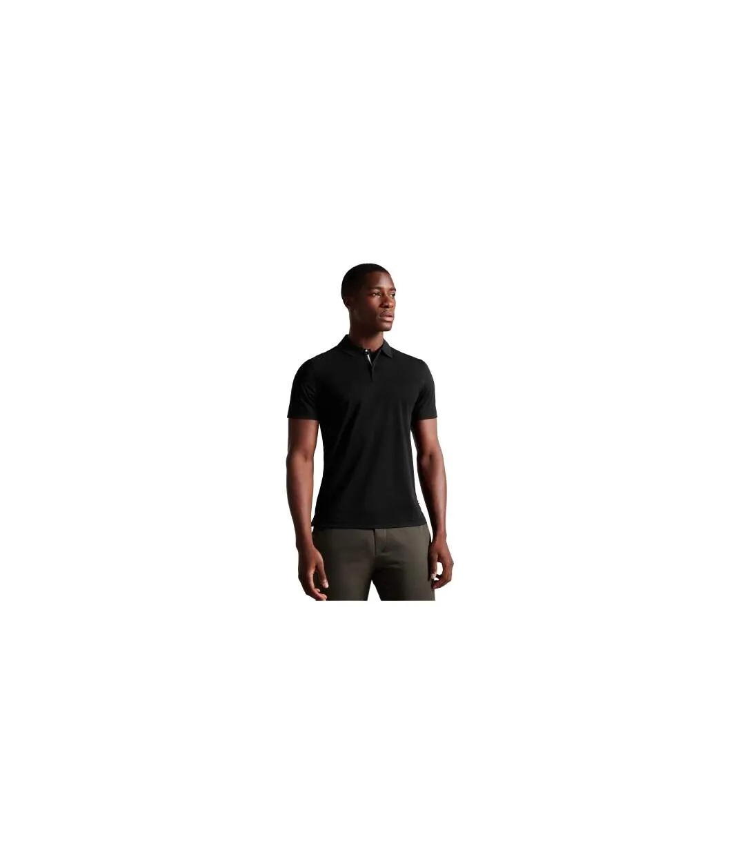 Mens Zeiter Cotton Polo Shirt Black Ted Baker-1