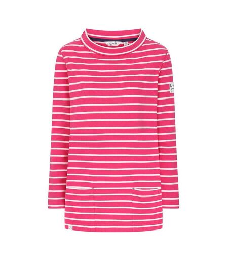 Sweat Motif/style Rayé Femme Rose Rouge À Lèvres Lazy Jacks