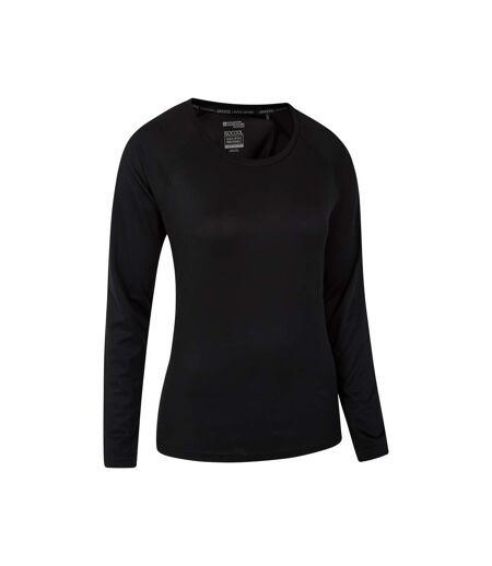 Womens/ladies Endurance Long-sleeved Top Black Mountain Warehouse