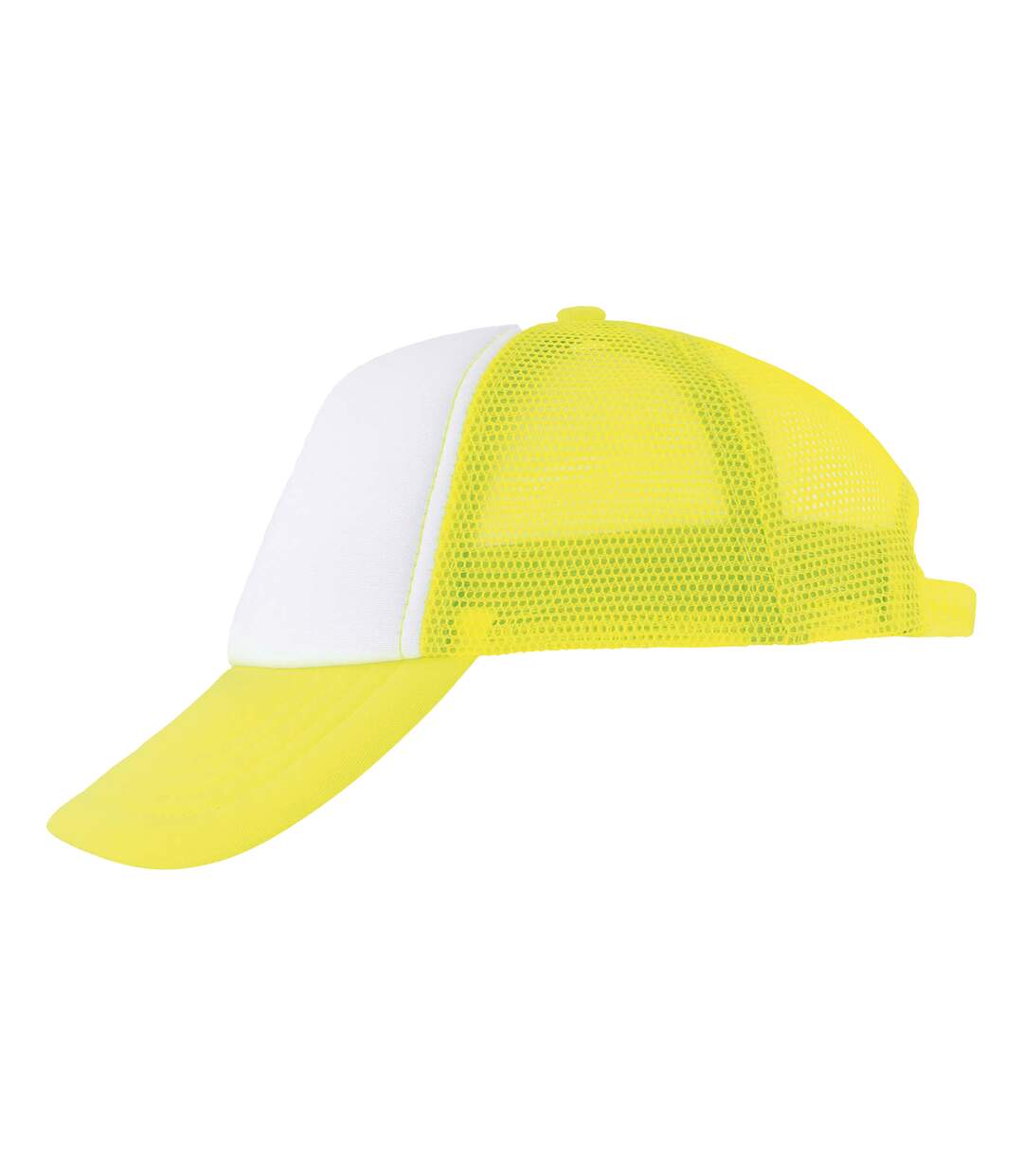 Casquette de baseball bubble enfant blanc / jaune néon SOLS-3