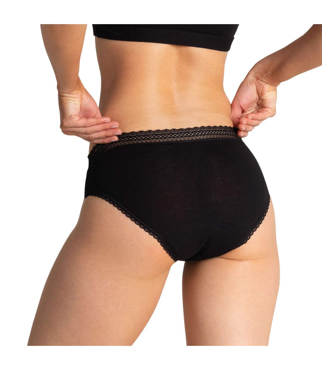 Lot de 2 slips pour les règles femme Coton bio Secret Athena-3