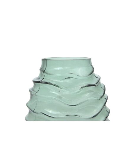 Vase Déco en Verre Soufflé Typo 25cm Vert