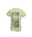 Tee shirt homme manches courtes de couleur jaune - Col rond