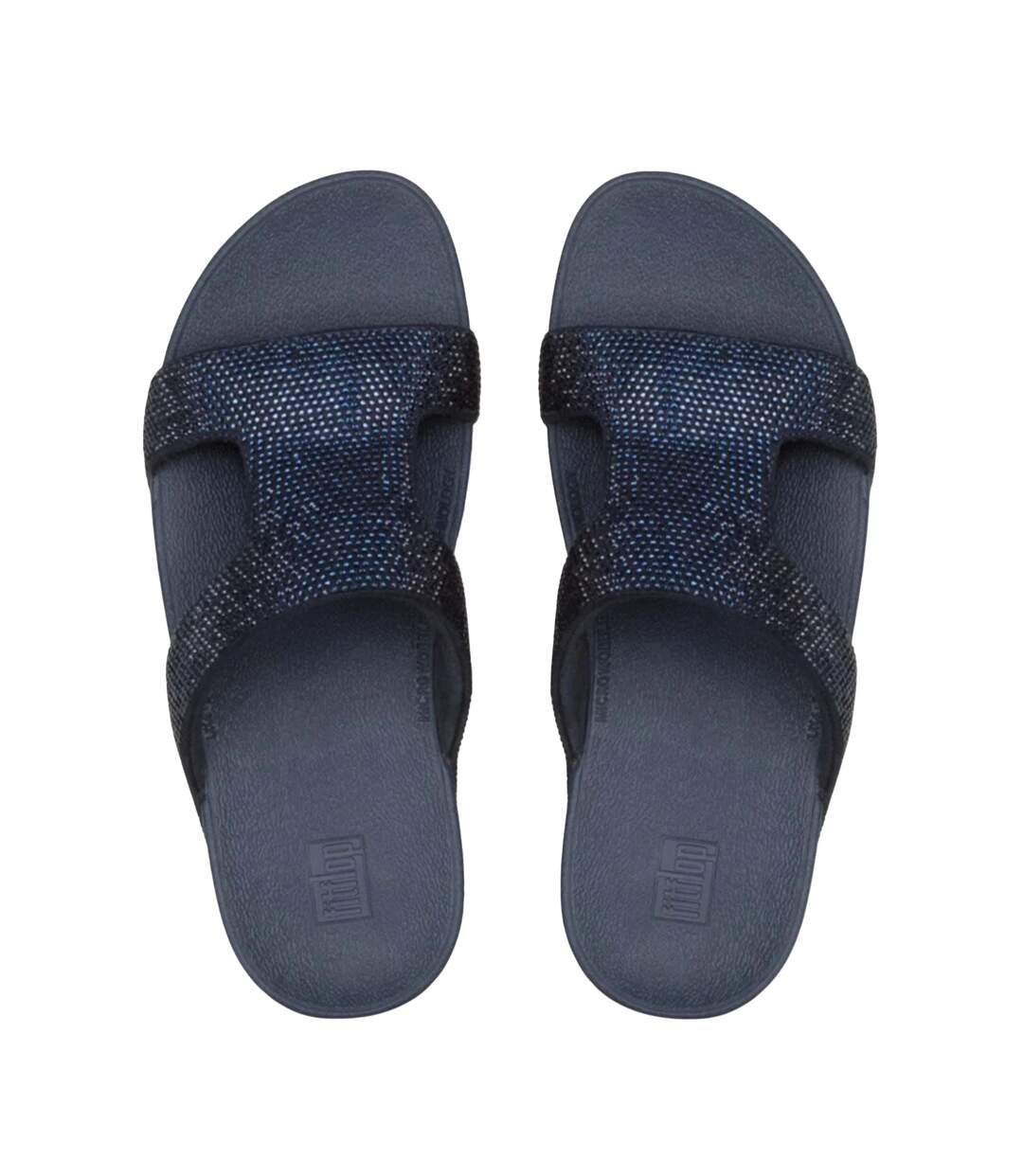 Womens/ladies Marli Sliders Navy Fit Flop-3