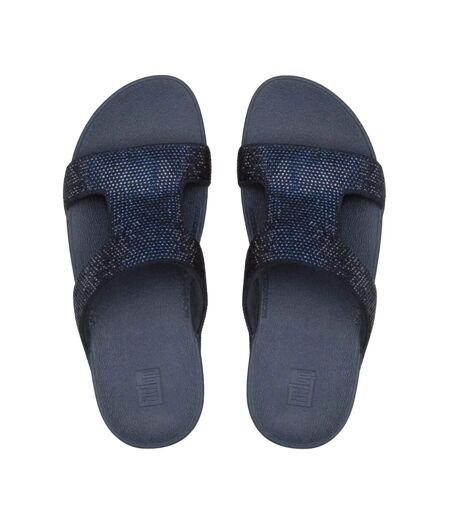 Womens/ladies Marli Sliders Navy Fit Flop