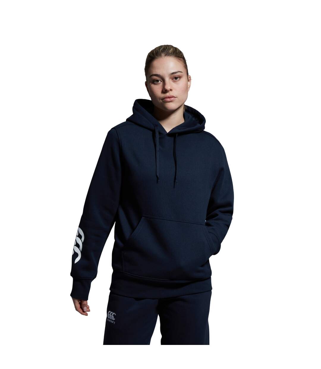 Womens/ladies Club Logo Hoodie Navy Canterbury-1