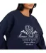 Womens/ladies Monaco Yacht Club Crew Neck Sweatshirt Navy White Brave Soul-4