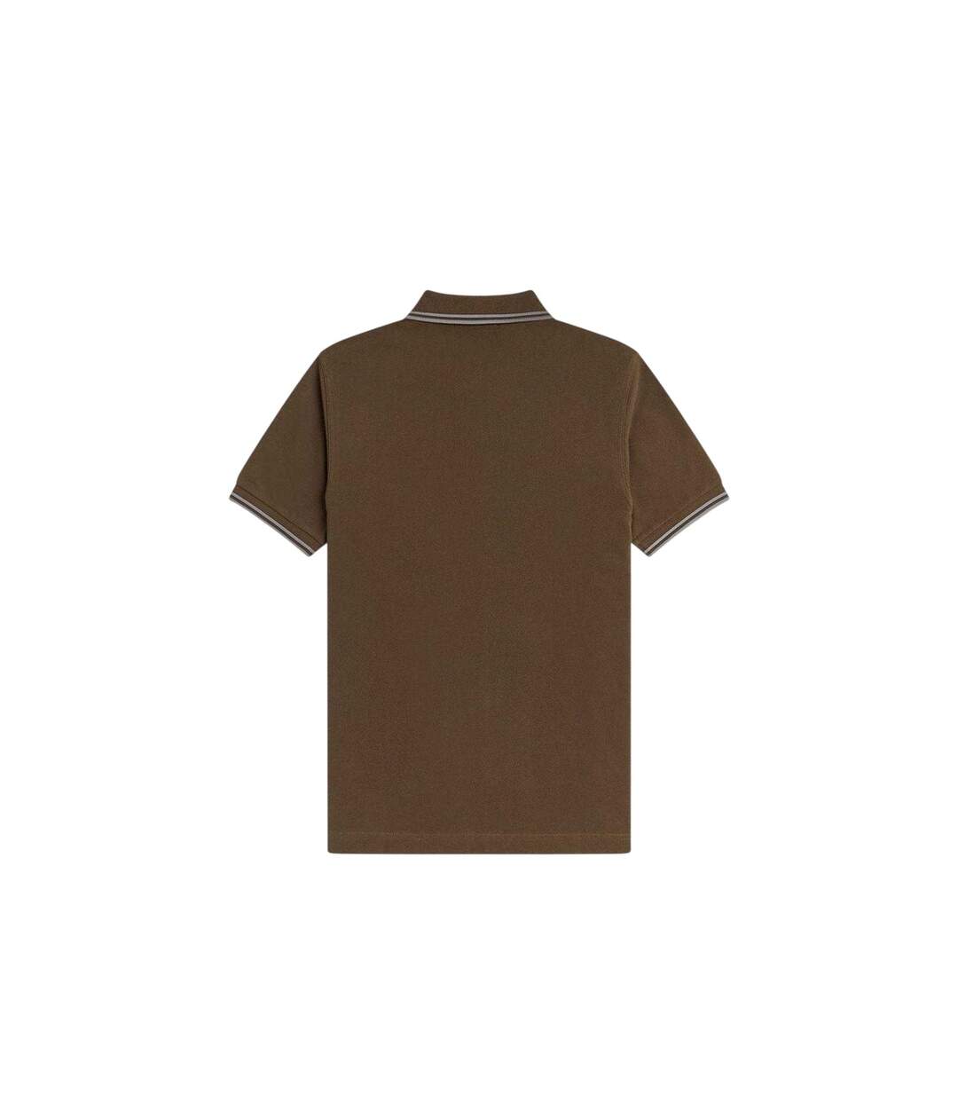Polo Motif/style Double Pointe Homme Marron Fred Perry-3