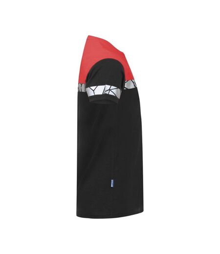 Mens Progression High-vis T-shirt Black Red Projob