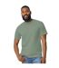 T-shirt Léger Et Uni En Coton Homme Vert De Gris Clair Gildan-1