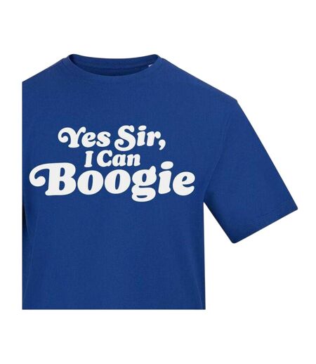 Mens Yes Sir, I Can Boogie T-shirt Blue AWD