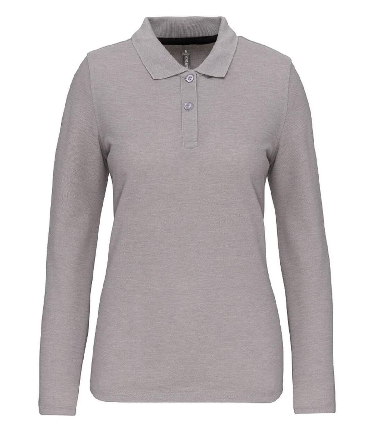 Polo manches longues - Femme - WK277 - gris oxford