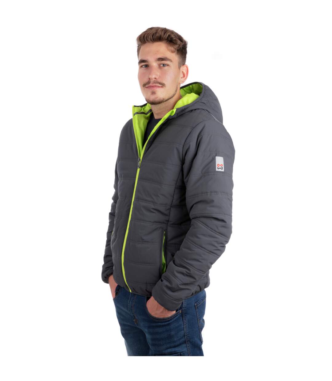 Blouson de travail Matelassé Moon Anthracite/Lime