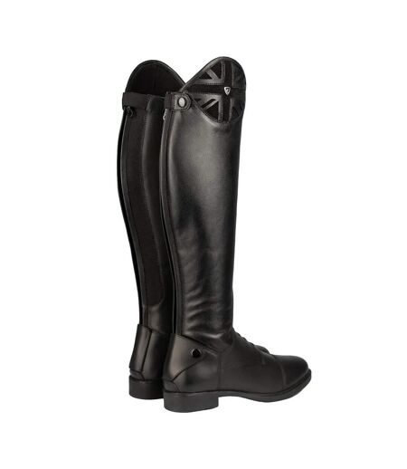 Womens/ladies Union Jack Long Riding Boots Black Hy