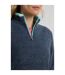 Womens/ladies beye grid eco friendly quarter zip fleece top rich navy Weird Fish-4