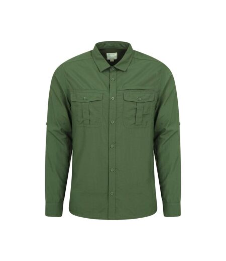 Mountain Warehouse Mens Navigator II Mosquito Repellent Shirt (Khaki Green)