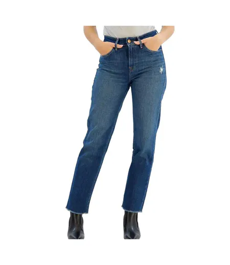 Jean slim bleu foncé femme salsa true cropped