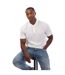 Mens Embroidered Logo Cotton Polo Shirt White Boss-1