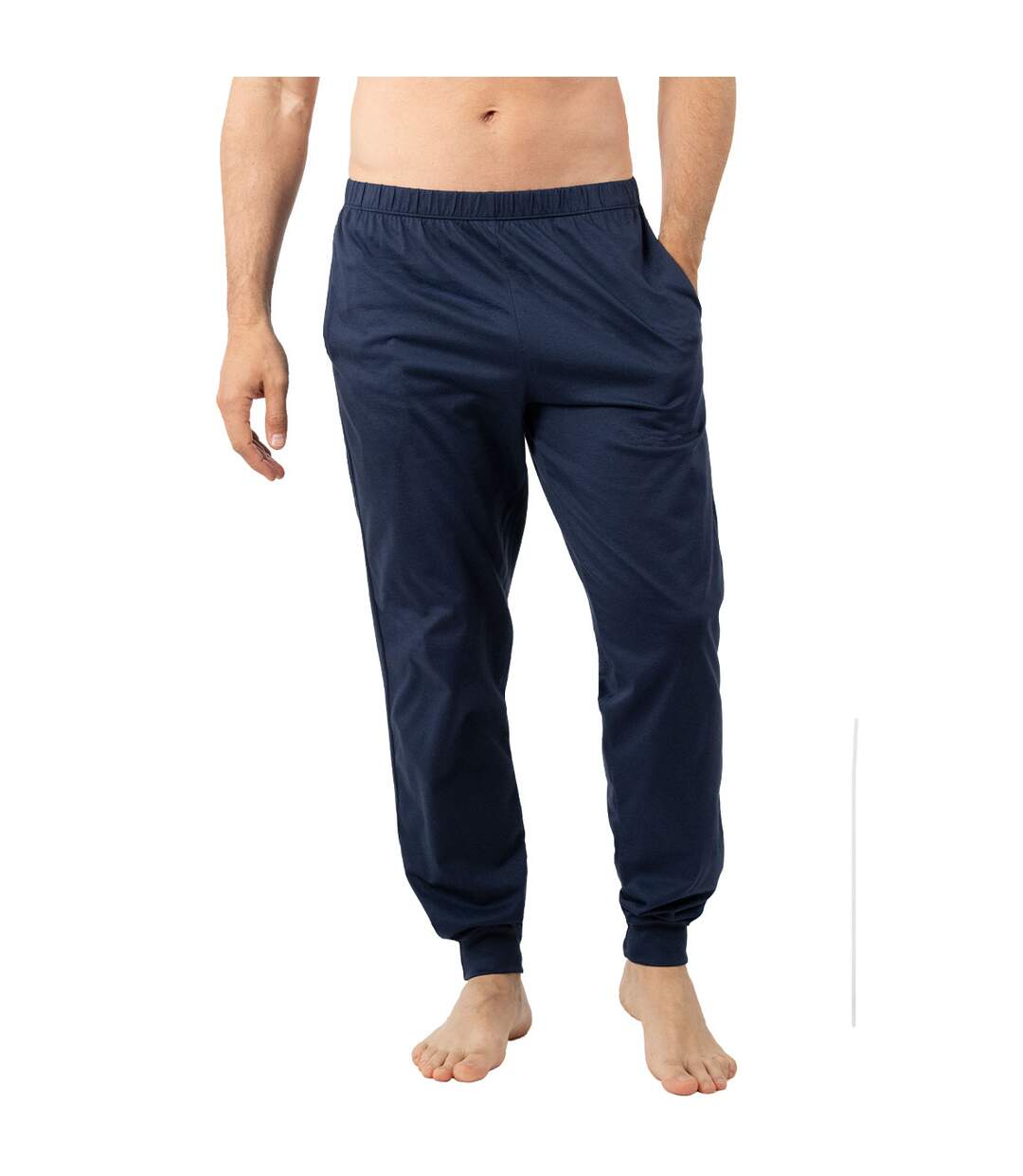 Pyjama long col rond homme Mercerisé Eminence-2