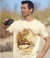 Tie-dye T-shirt met panterprint Atlas For Men