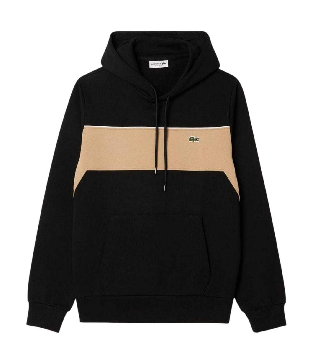 Sweat À Capuche Motif/style Blocs De Couleurs Homme Noir Lacoste-2