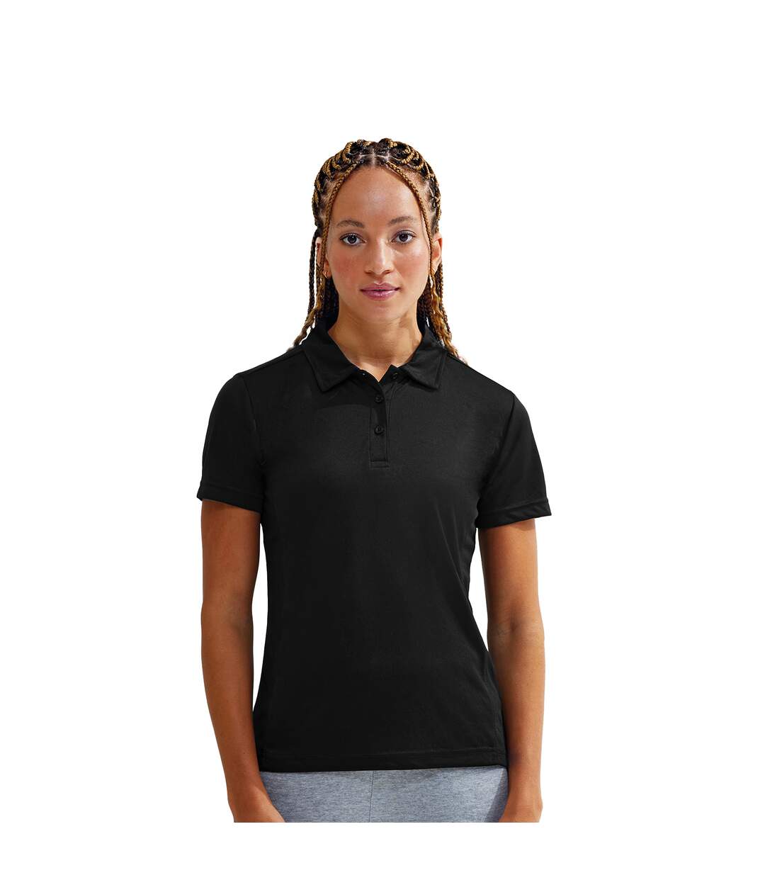 Polo sport femme noir Tri Dri