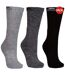 Trespass Mens Jackbarrow Trekking Socks (Pack Of 3) (Carbon Melange/Stone Melange/Black) - UTTP4509-1