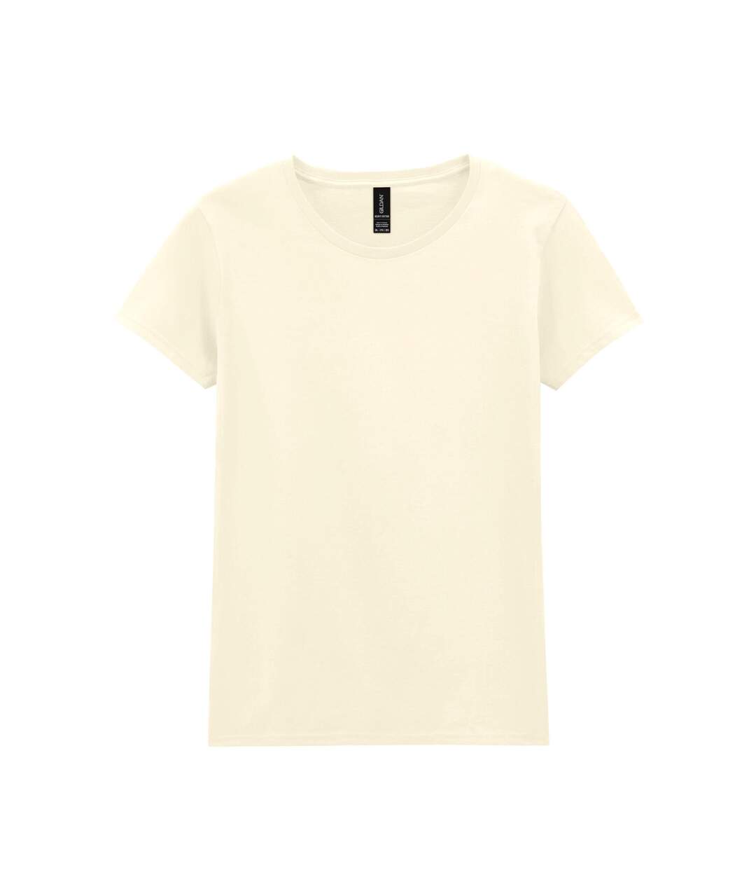 Ladies/womens Heavy Cotton Missy Fit Short Sleeve T-shirt Off White Gildan-1
