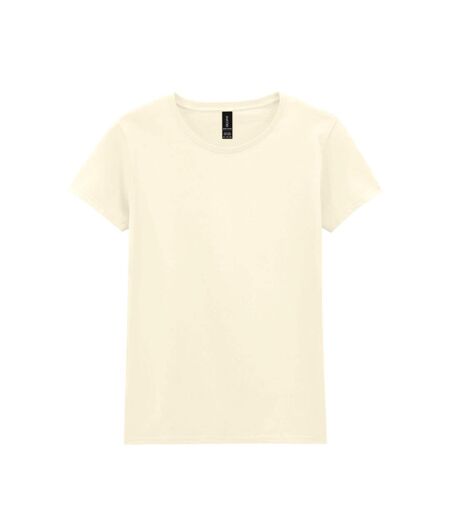 Ladies/womens Heavy Cotton Missy Fit Short Sleeve T-shirt Off White Gildan