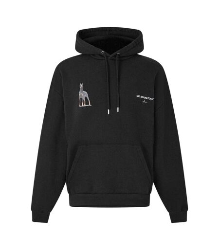 Mens Boxy Oversized Pullover Hoodie Black MKI MIYUKI ZOKU