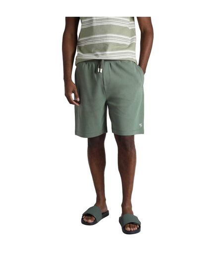 Mens crawford loop back shorts army green Weird Fish