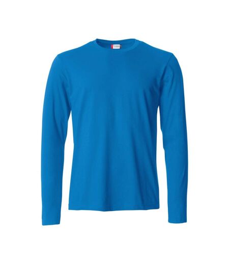 Mens Basic Long-sleeved T-shirt Royal Blue Clique