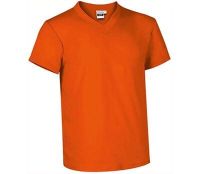 T-shirt manches courtes - Col V - Homme - réf SUN - orange